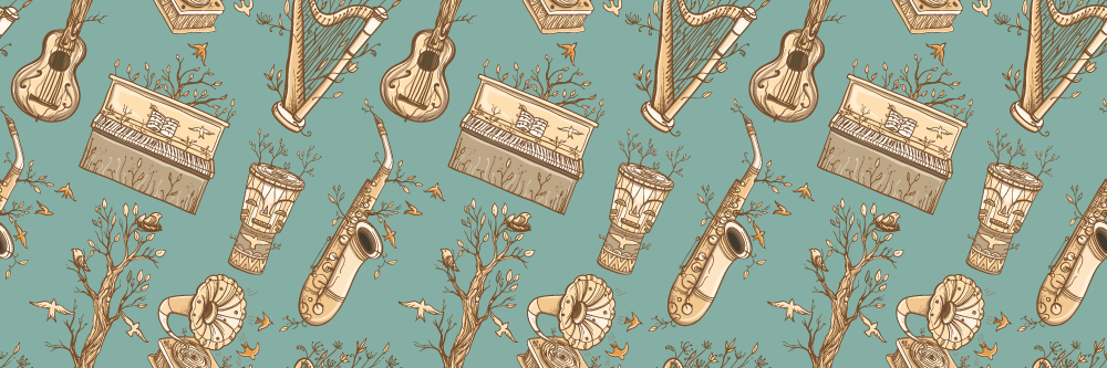 μοκέτα βινυλίου ιδέα για μουσικά όργανα - TenStickers