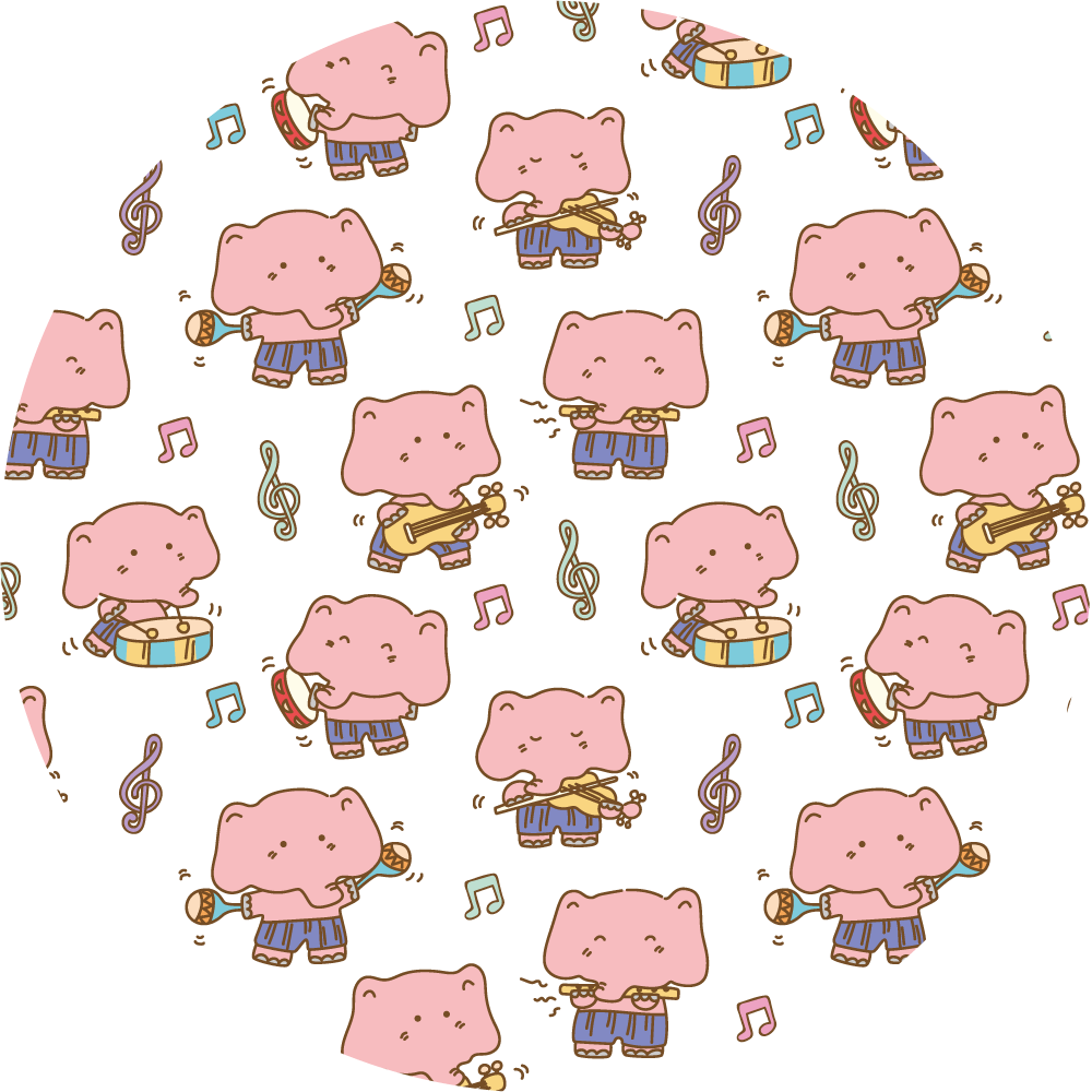 xαλί με εκτύπωση ζώου μουσική ψυχαγωγία με ελέφαντα - TenStickers