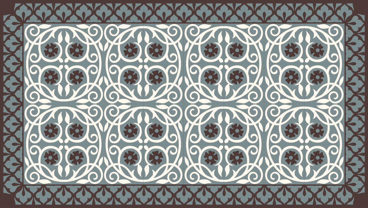 κλασικό μοτίβο με κύκλους χαλί πλακιδίων - TenStickers