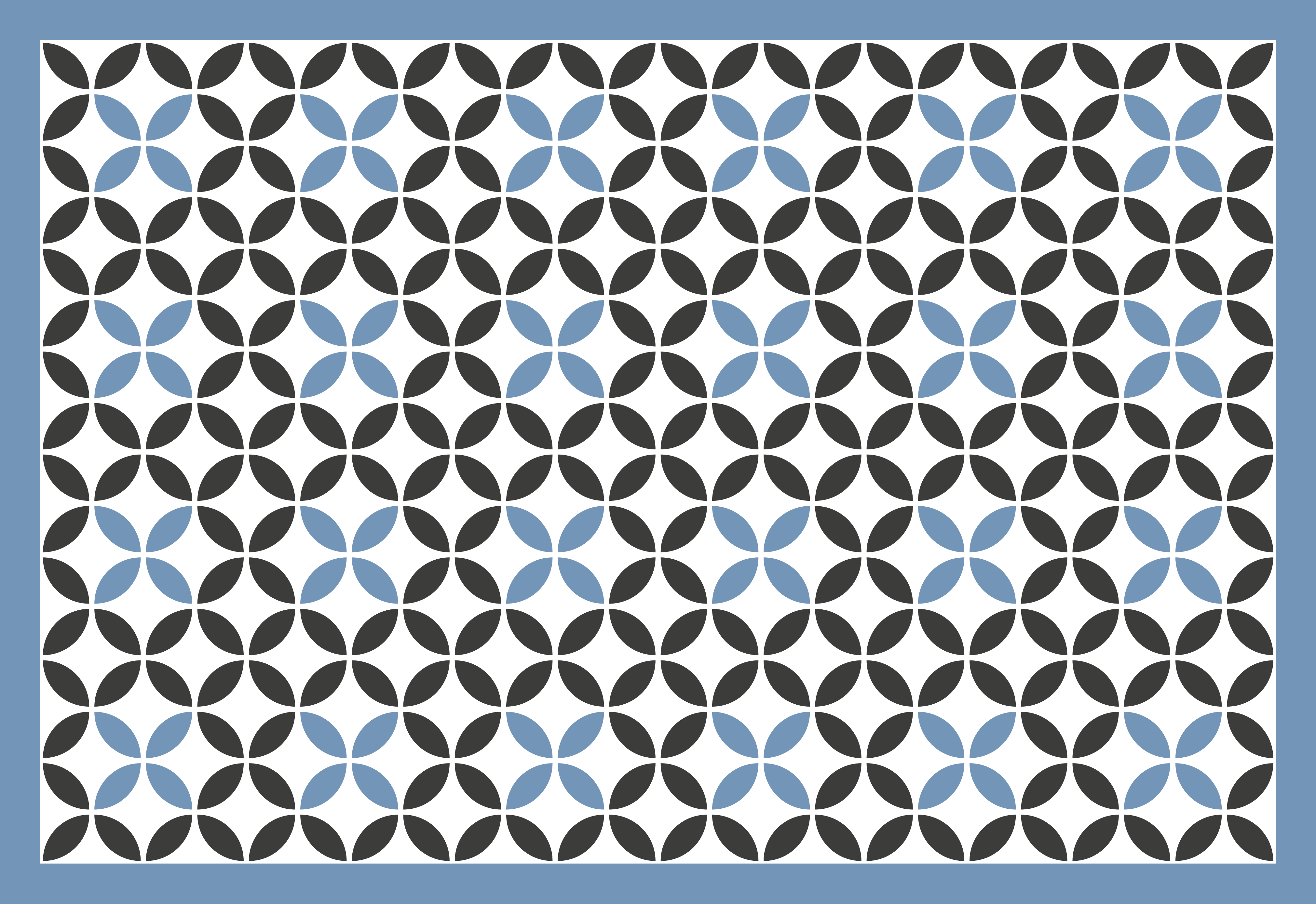 λευκό διαγώνιο μαύρο σχήμα χαλί πλακιδίων - TenStickers