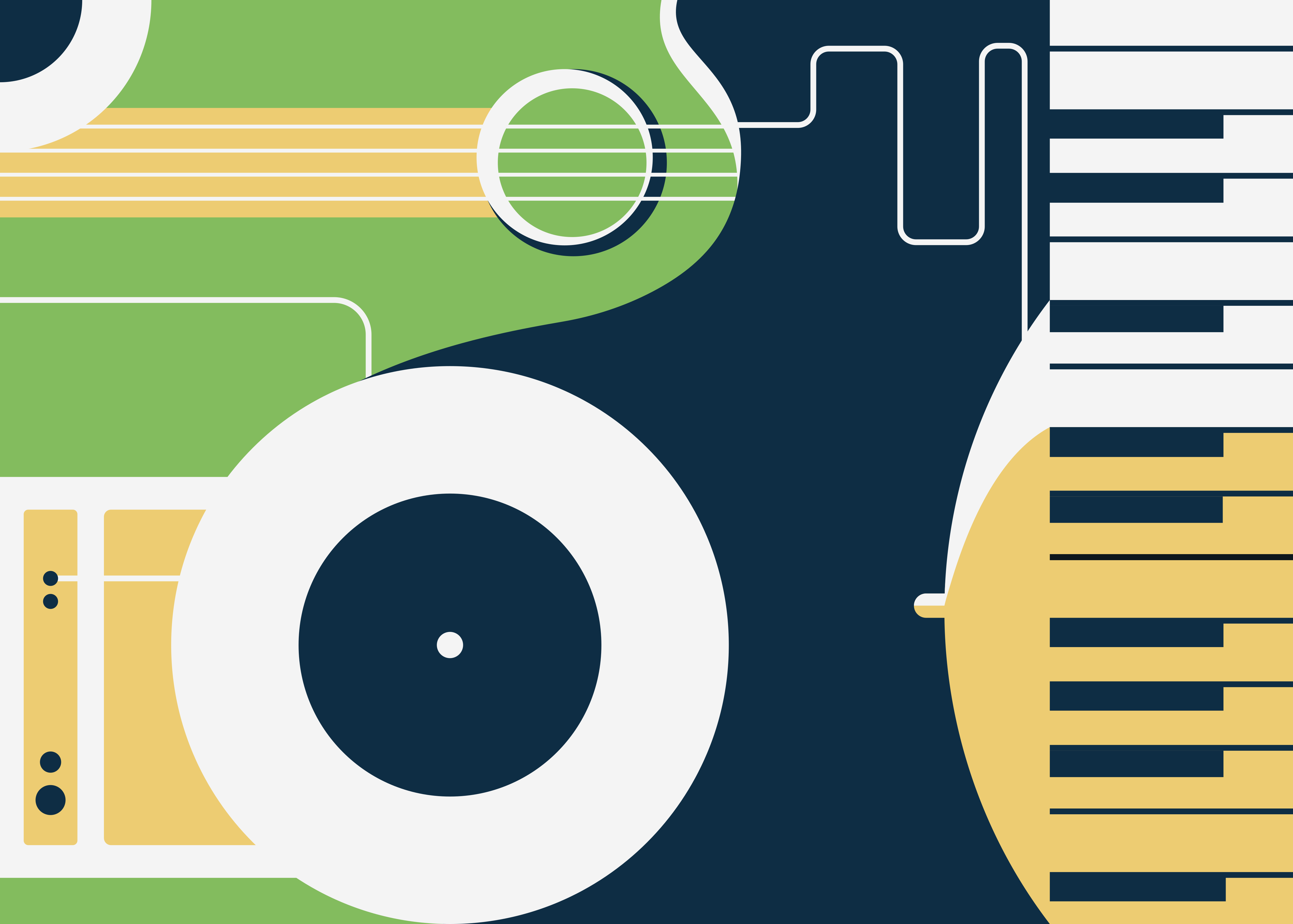 αφηρημένη μουσική τέχνη στυλ σαλόνι χαλί - TenStickers