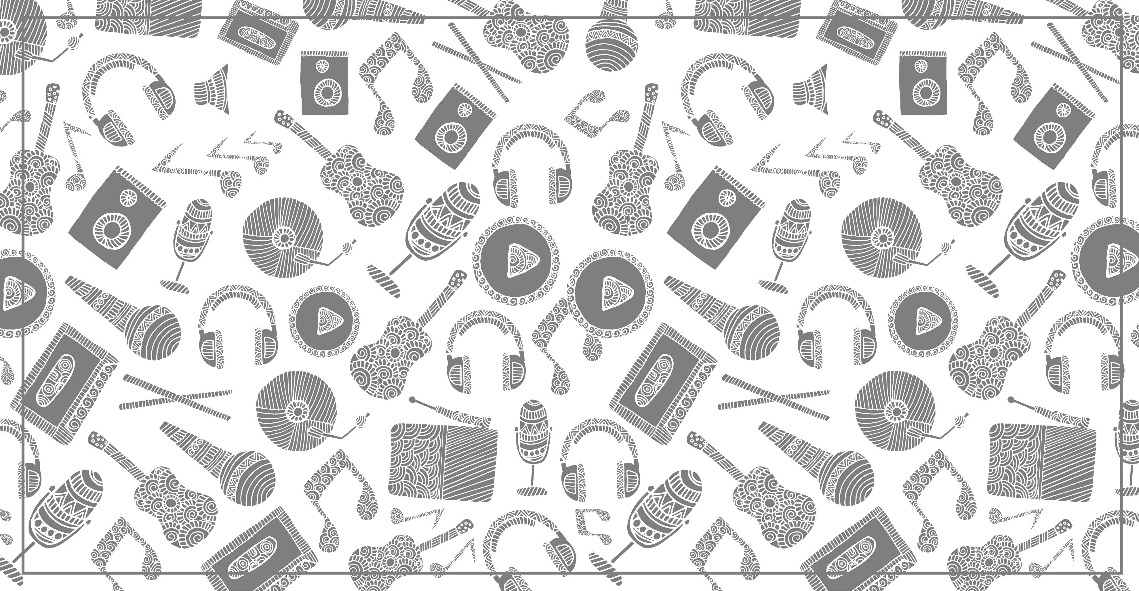 Μοκέτα βινυλίου σχέδιο μουσικών στοιχείων - TenStickers