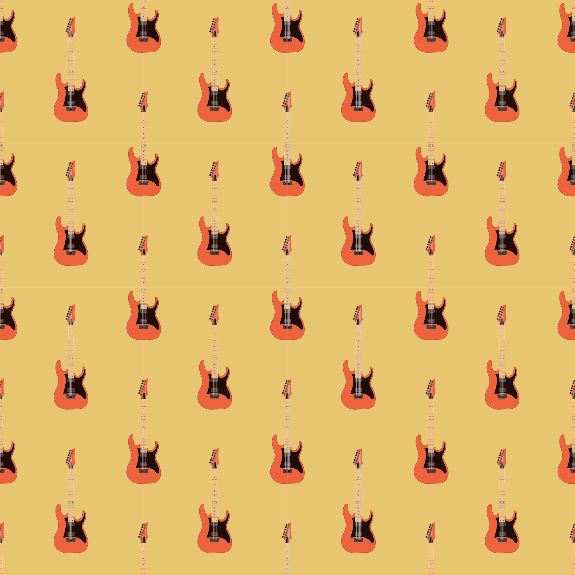 χαλί εφηβικής κρεβατοκάμαρας ηλεκτρική κιθάρα - TenStickers