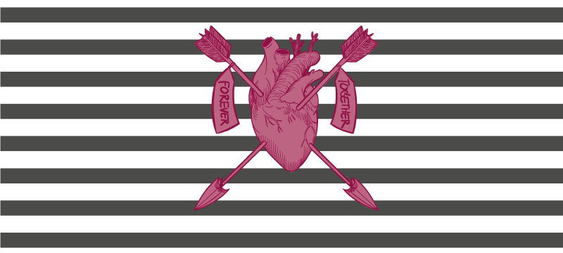 xαλιά βινυλίου με φράσεις βέλη καρδιάς μαζί - TenStickers