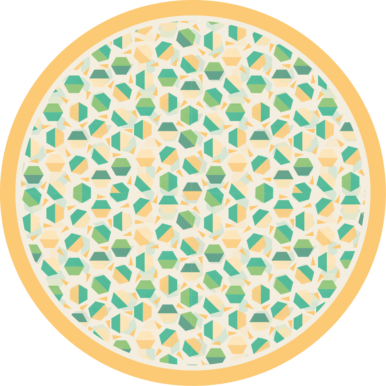 Πολύχρωμο εξάγωνο κεραμίδι μοτίβο δάπεδο μπάνιου - TenStickers