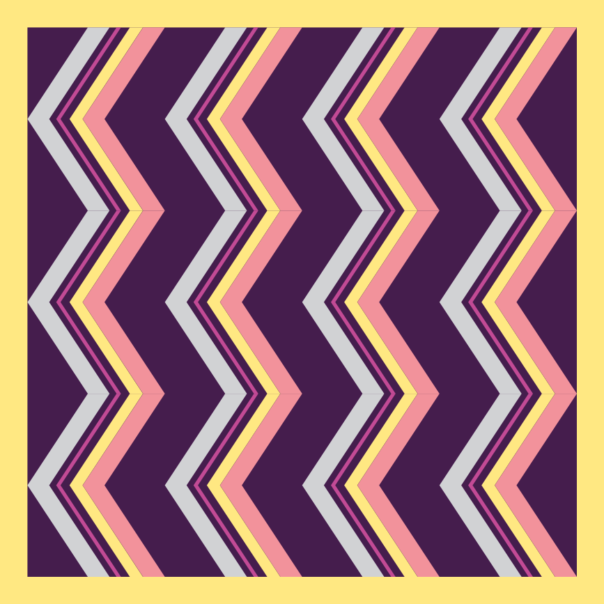 πολύχρωμο ζιγκ ζαγκ γραμμές τετράγωνο χαλί βινυλίου - TenStickers