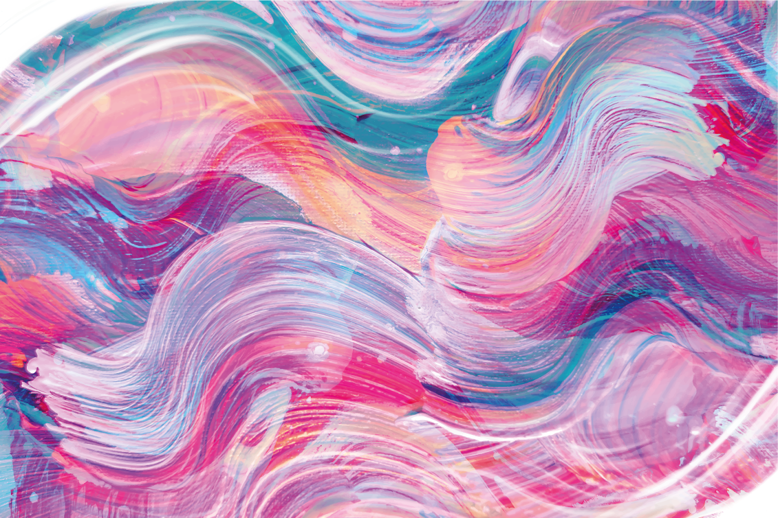 μοκέτα βινυλίου ζωντανές αφηρημένες καμπύλες - TenStickers