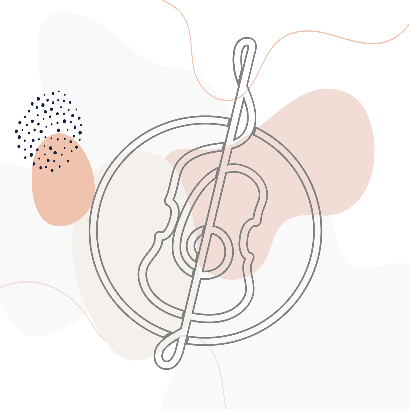 μοντέρνο χαλί περίγραμμα μουσικής νότας - TenStickers