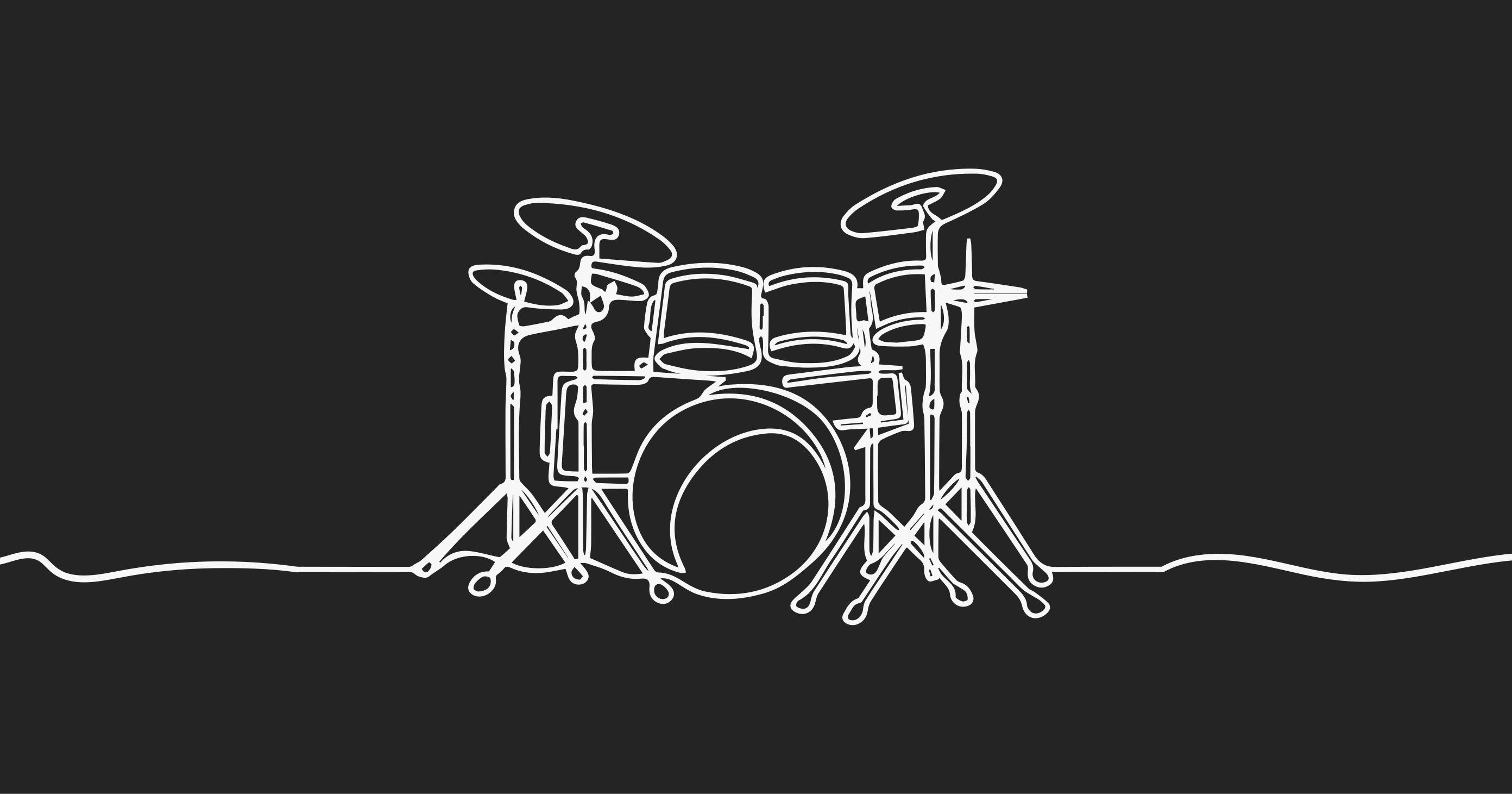 Line art drum κομψό σχέδιο μοντέρνο χαλί - TenStickers