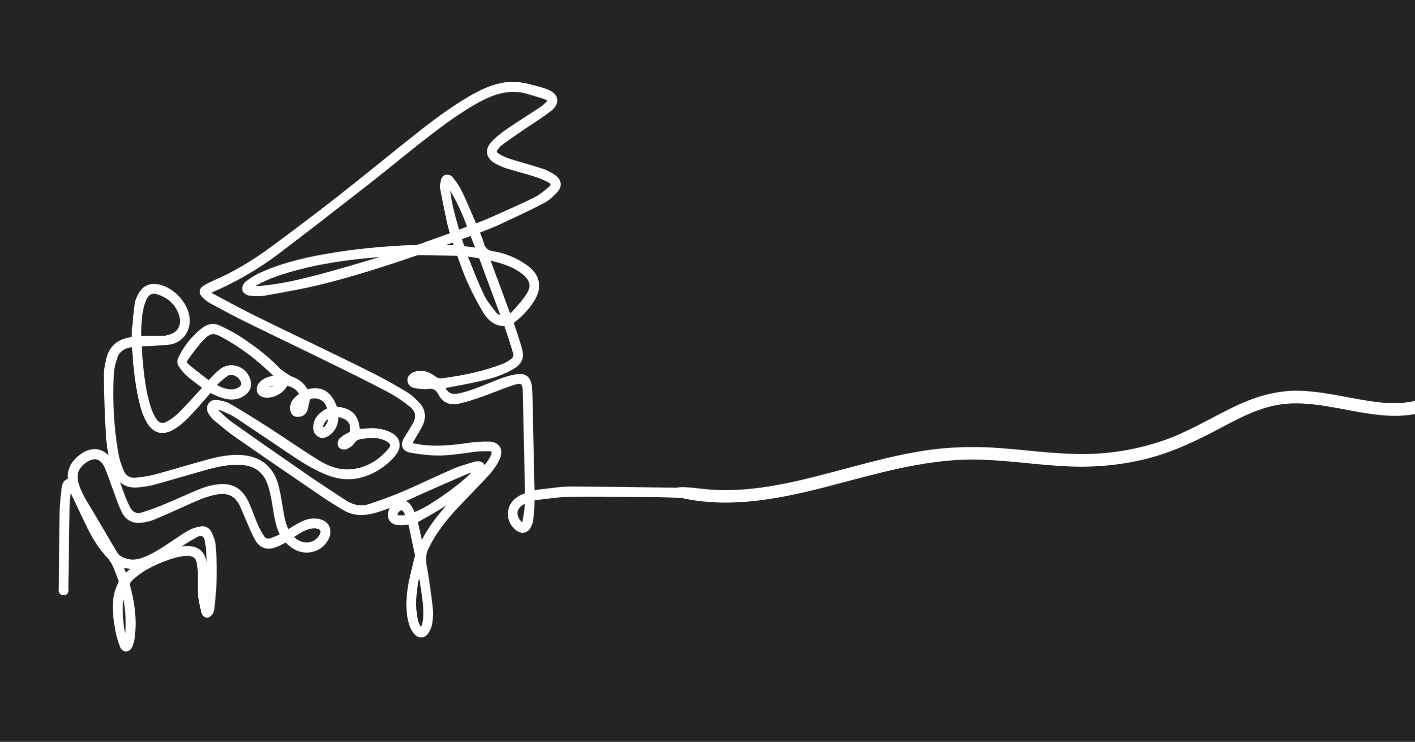 μοντέρνο χαλί τέχνη γραμμής πιάνου - TenStickers