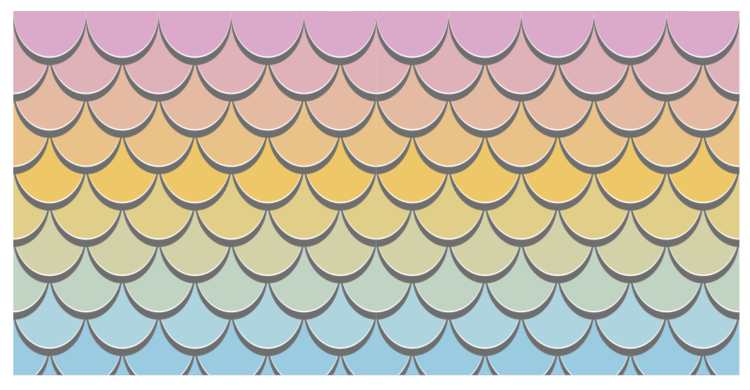 χαλί βινυλίου πολύχρωμο μοτίβο ζυγαριών - TenStickers