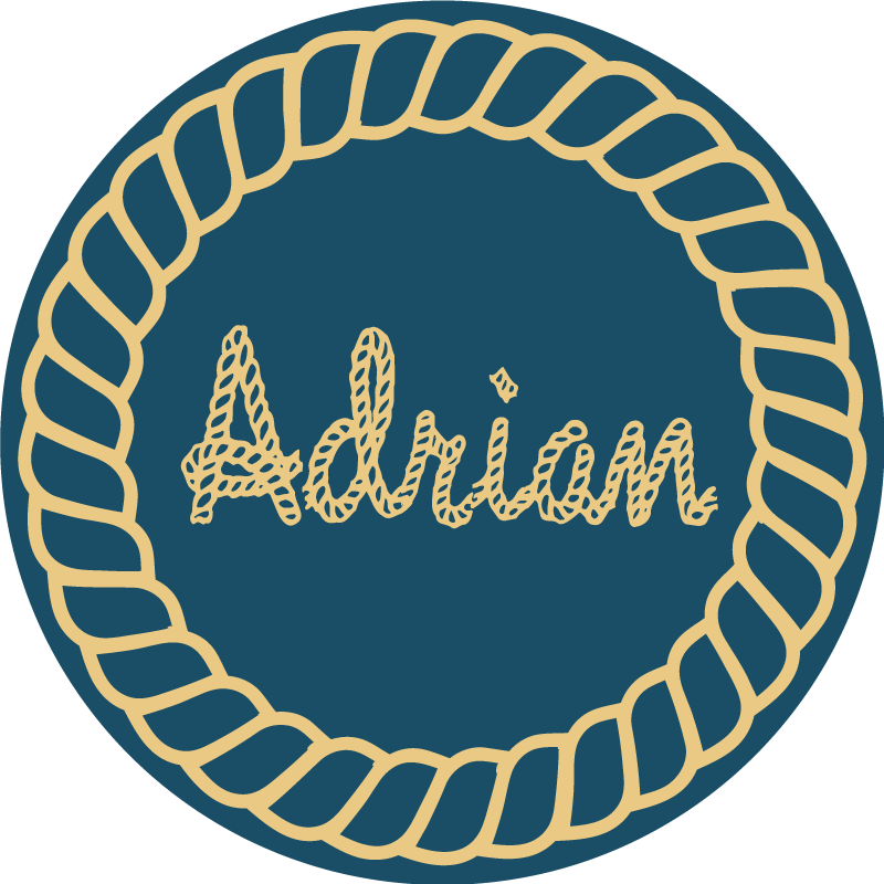 εξατομικευμένη ρόμπα και άγκυρα κυκλικό χαλί - TenStickers