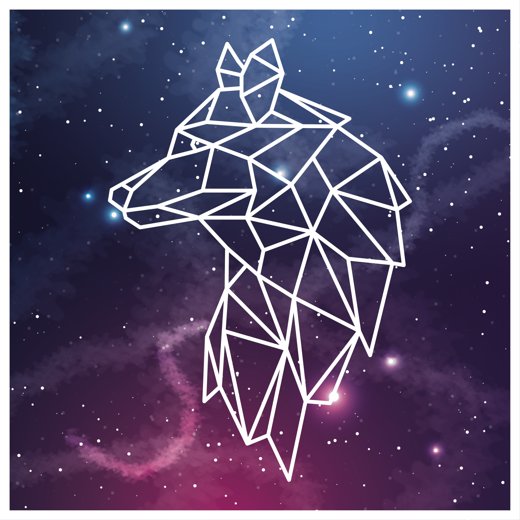 xαλί με εκτύπωση ζώου γεωμετρική σιλουέτα αρκούδας - TenStickers