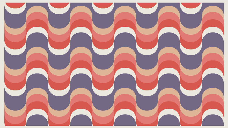 γεωμετρικό ρετρό αυλακωτό μοτίβο ορθογώνιο χαλί - TenStickers