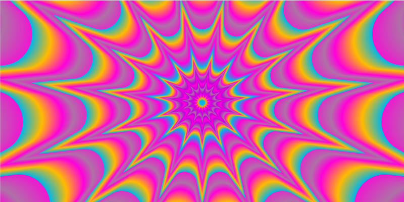 ψυχεδελικό οπτικό ρετρό ορθογώνιο χαλί - TenStickers