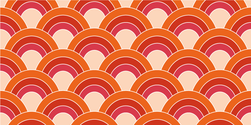 xαλί γεωμετρικού σχεδιασμού πολύχρωμα τοξωτά μοτίβα - TenStickers