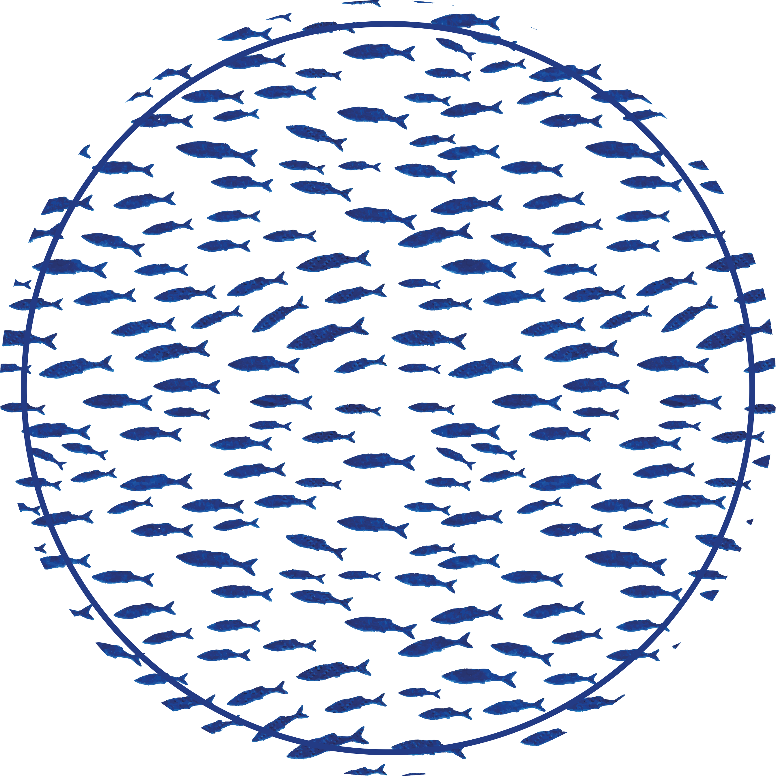 μπλε ψάρια σε λευκό φόντο χαλί σαλονιού - TenStickers