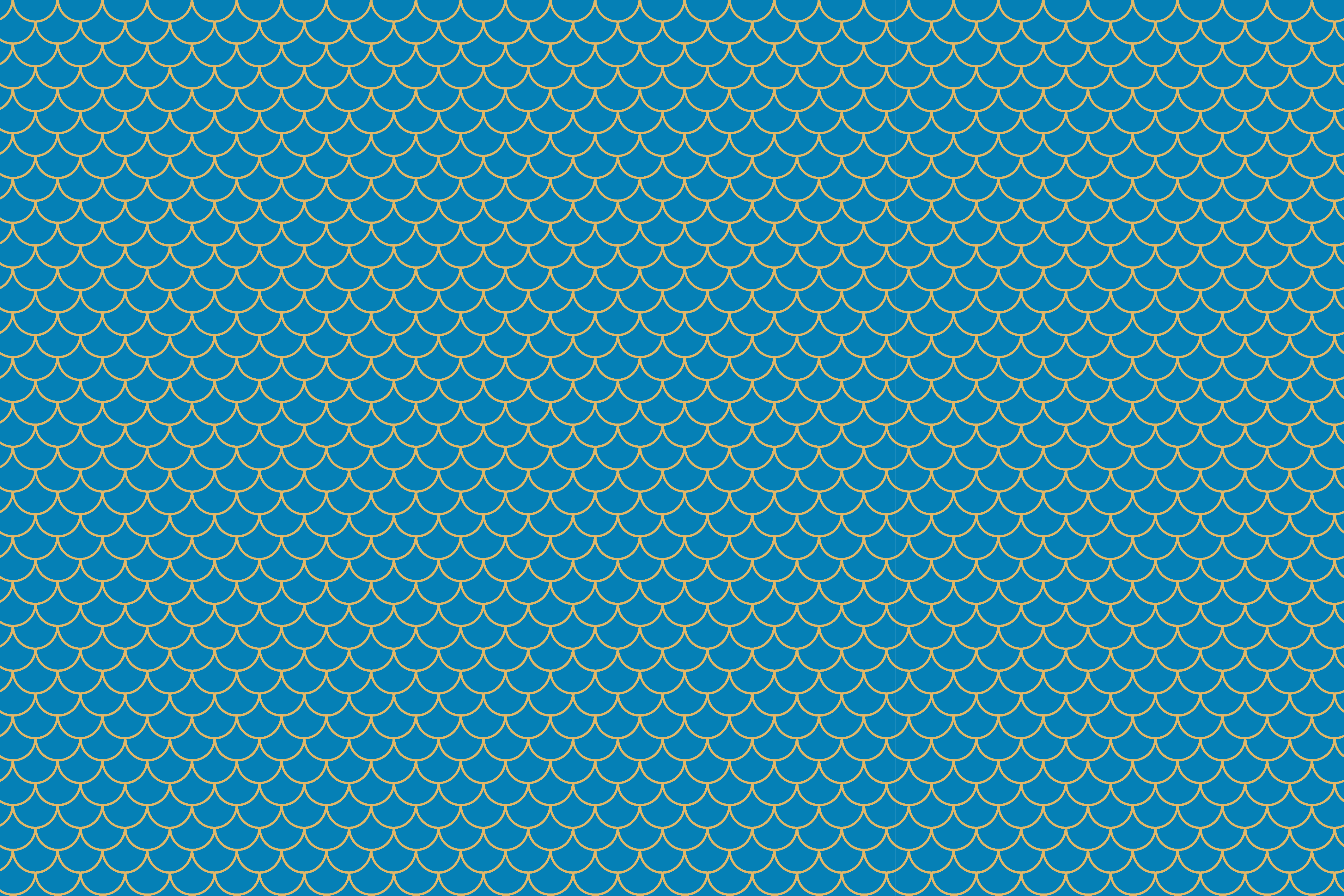 μπλε ψάρια κλίμακες μοτίβο δάπεδο μπάνιου - TenStickers