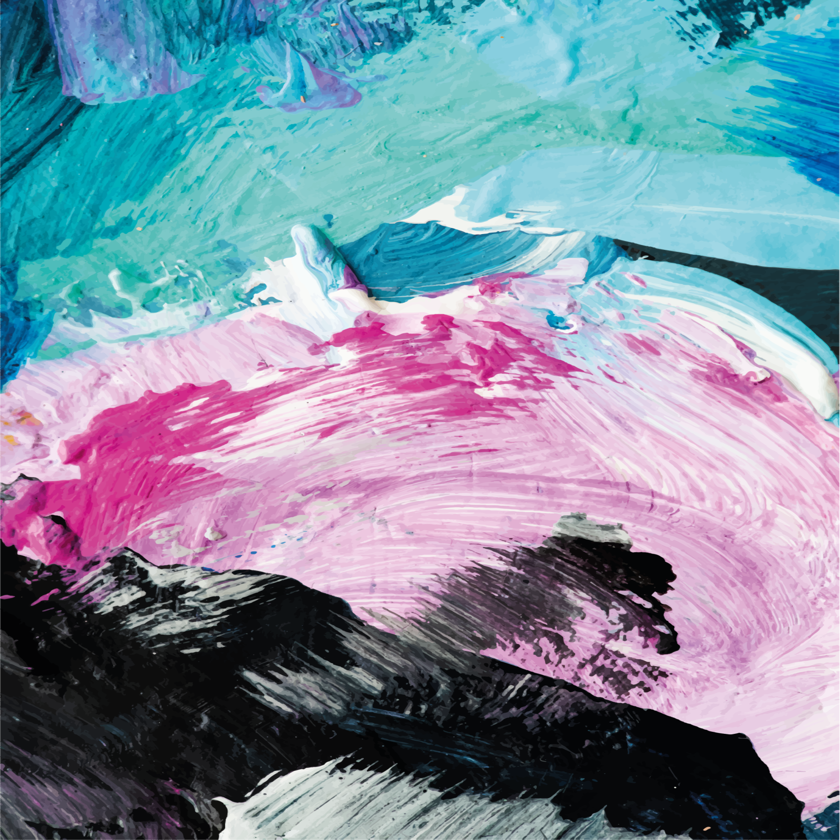 χαλί βινυλίου αφηρημένη έκρηξη χρωμάτων - TenStickers