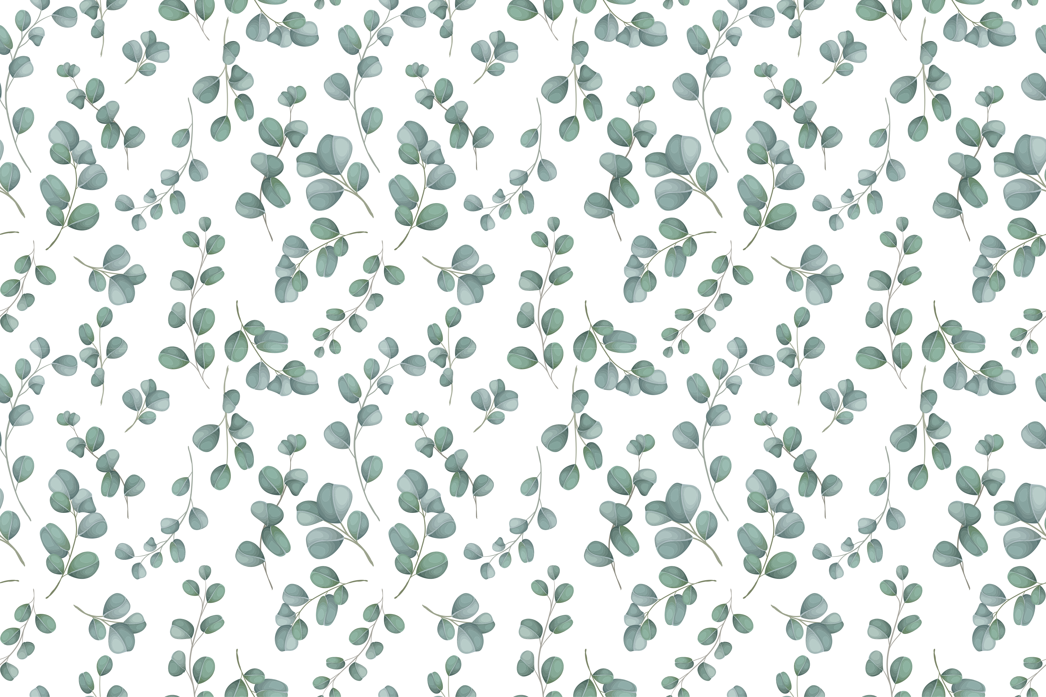 xαλί βινυλίου με λουλούδια κομψό πράσινο μοτίβο - TenStickers