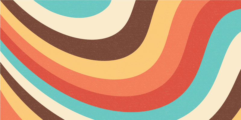 μοντέρνο χαλί ρετρό κυματιστό μοτίβο - TenStickers