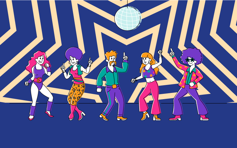 άνθρωποι που χορεύουν σε χαλί κρεβατοκάμαρας νυχτερινών κέντρων - TenStickers