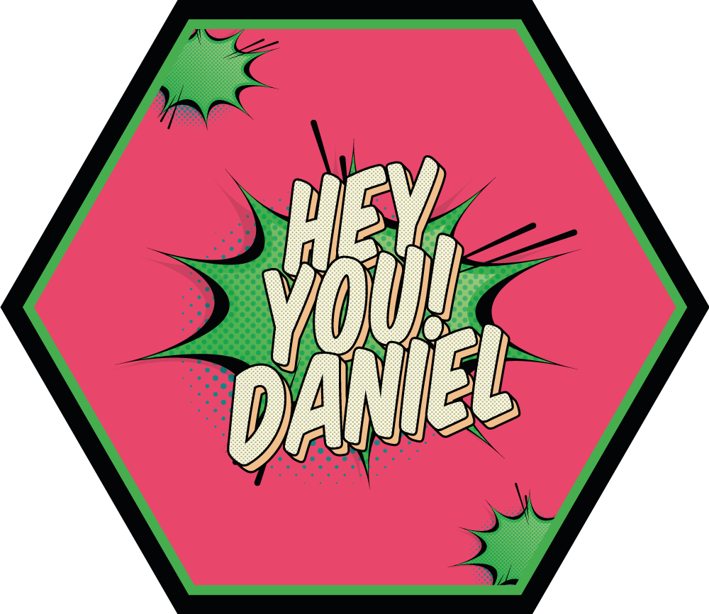 Βινυλιακό χαλί με όνομα χαιρετισμός σε κωμικό στυλ - TenStickers