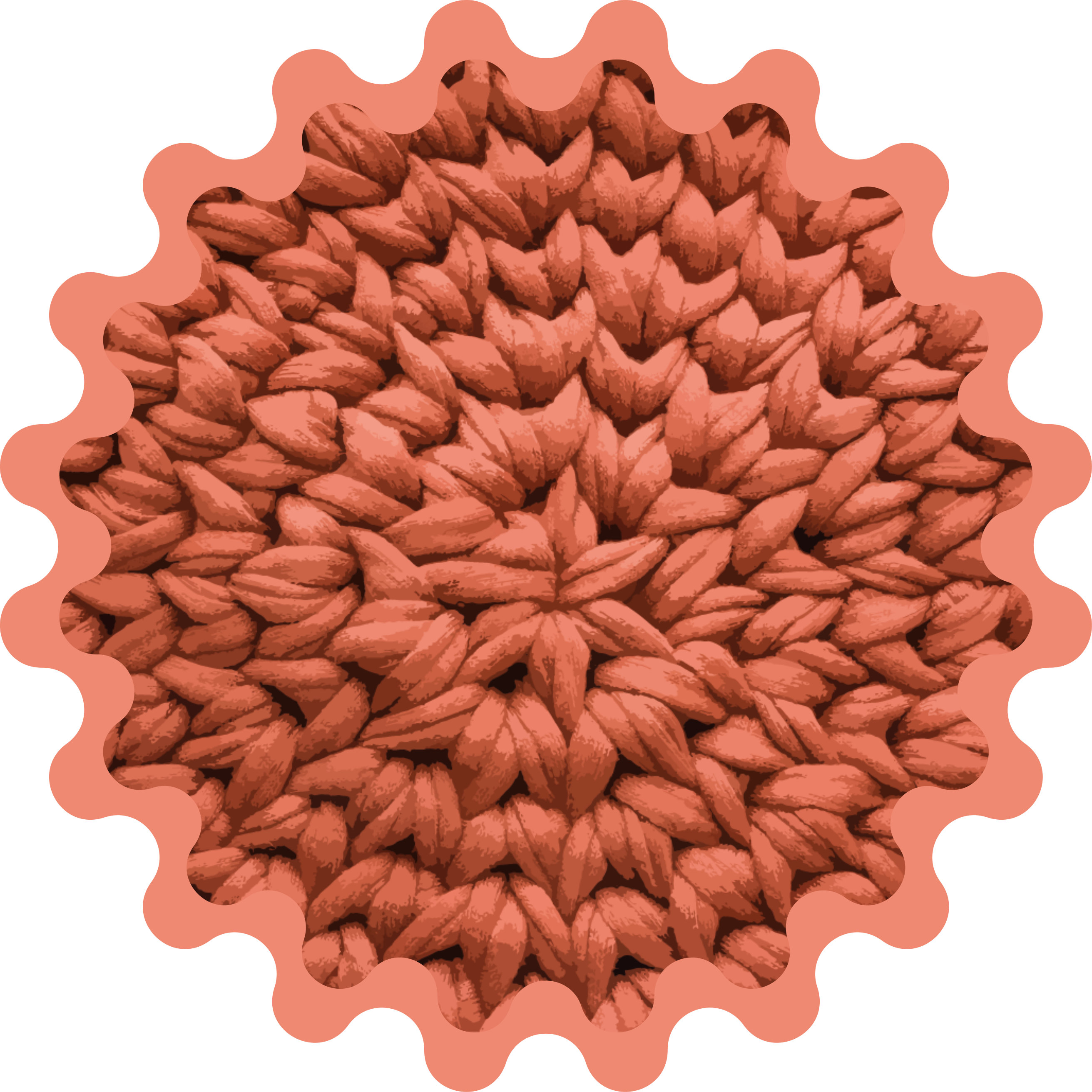 Floral φυσική ίνα απομίμηση υφής χαλί - TenStickers