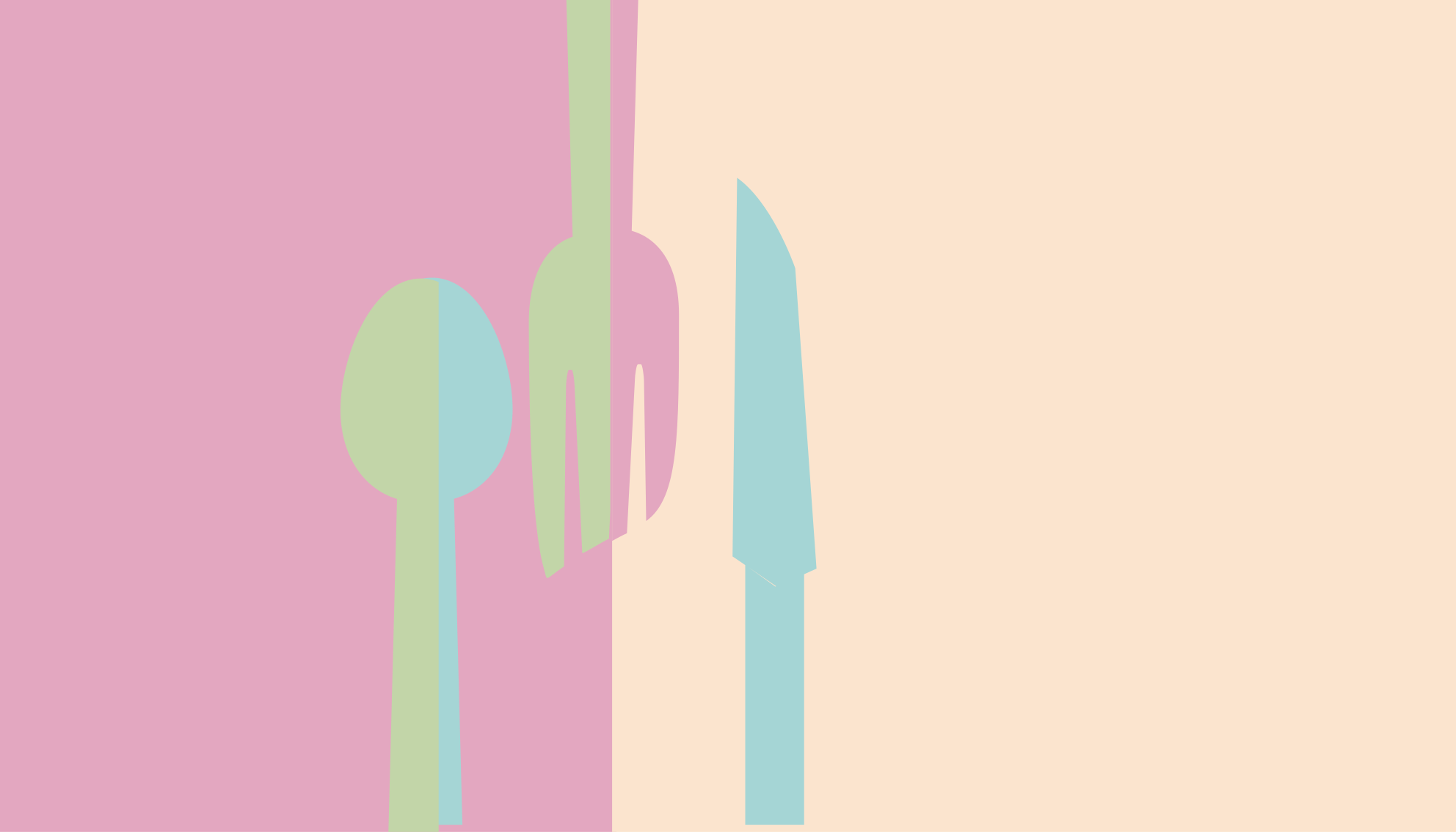 παστέλ χρώματα σκεύη πλακάκια δαπέδου κουζίνας - TenStickers