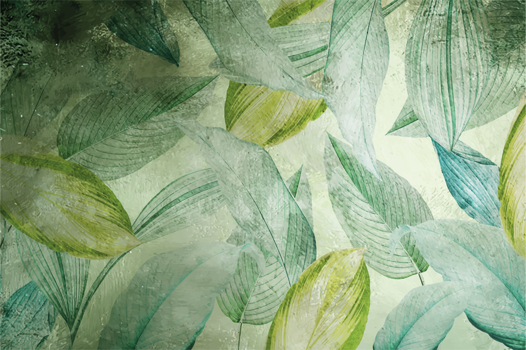 χαλί φύσης έντονο μοτίβο πρασίνου - TenStickers