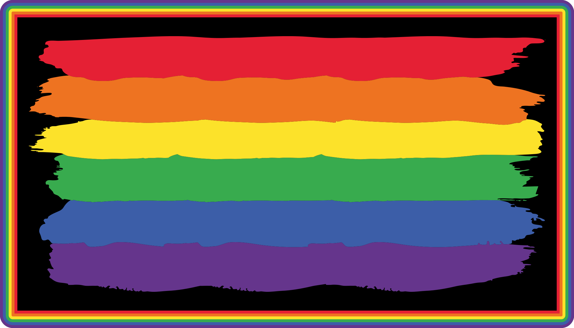 ακουαρέλα σημάδι ημέρας υπερηφάνειας μοντέρνο χαλί - TenStickers