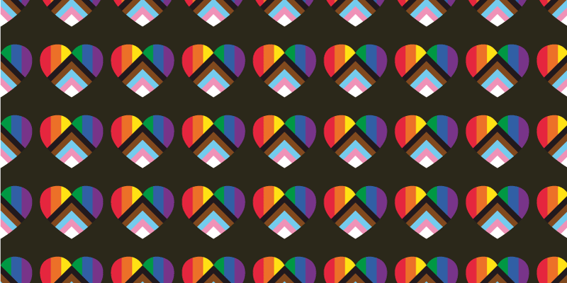 χαλί εφηβικής κρεβατοκάμαρας πολύχρωμα μοτίβα καρδιών - TenStickers