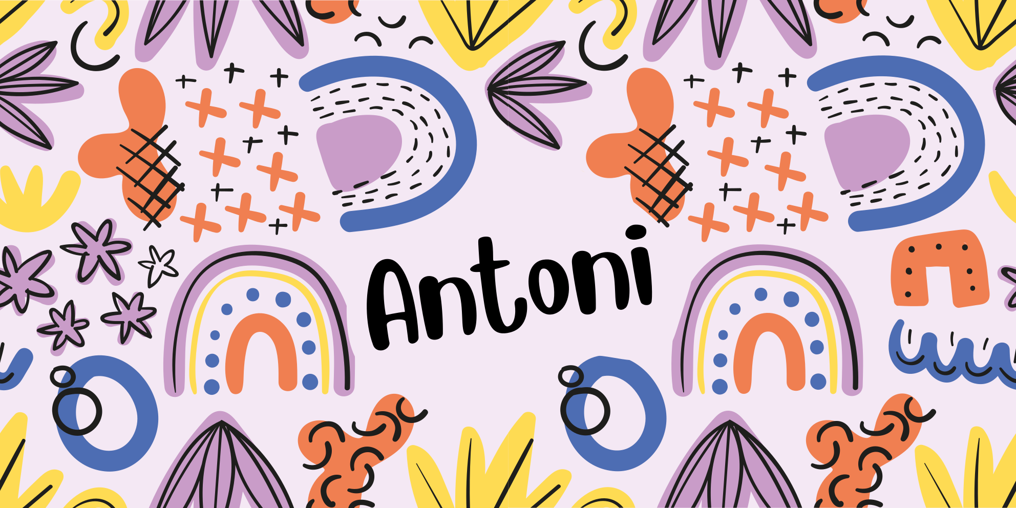 ουράνιο τόξο μοτίβο λεβάντα εξατομικευμένο χαλάκι - TenStickers