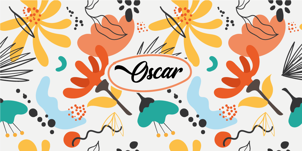 αφηρημένη τέχνη με έντονα χρώματα λουλουδάτο χαλί - TenStickers