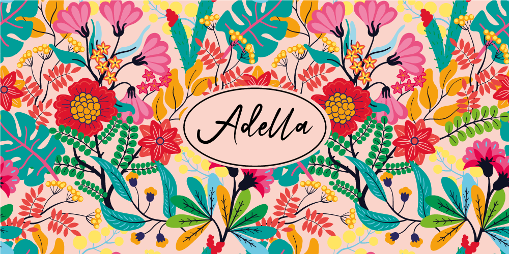 Vintage χρώματα αφηρημένο σχέδιο floral χαλί - TenStickers