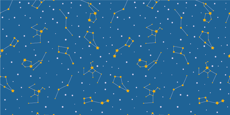 αστερισμοί στο χαλί βινυλίου γραφικών αστέρων ουρανού - TenStickers