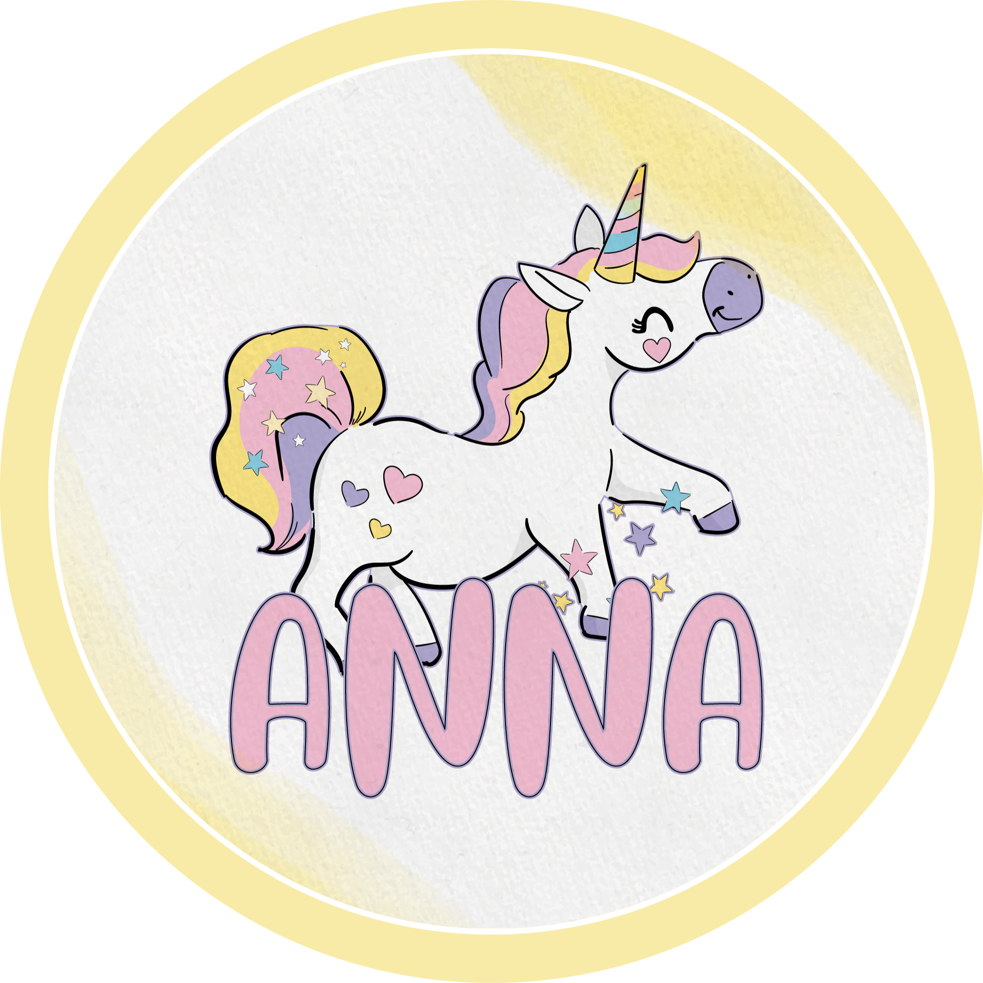 μαγικό σχέδιο μονόκερου εξατομικευμένο χαλάκι - TenStickers