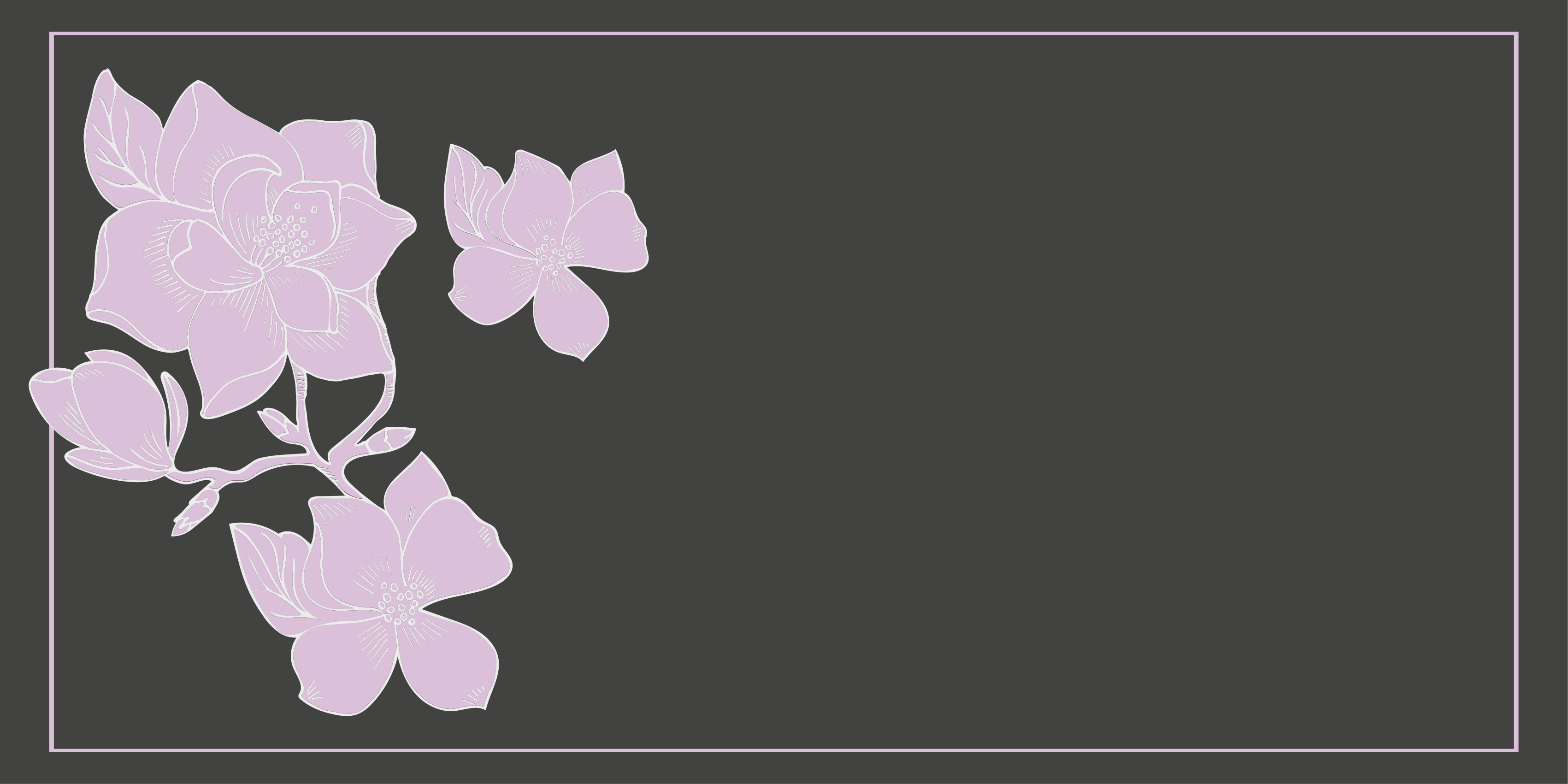 xαλί βινυλίου με λουλούδια ροζ σύνθεση - TenStickers