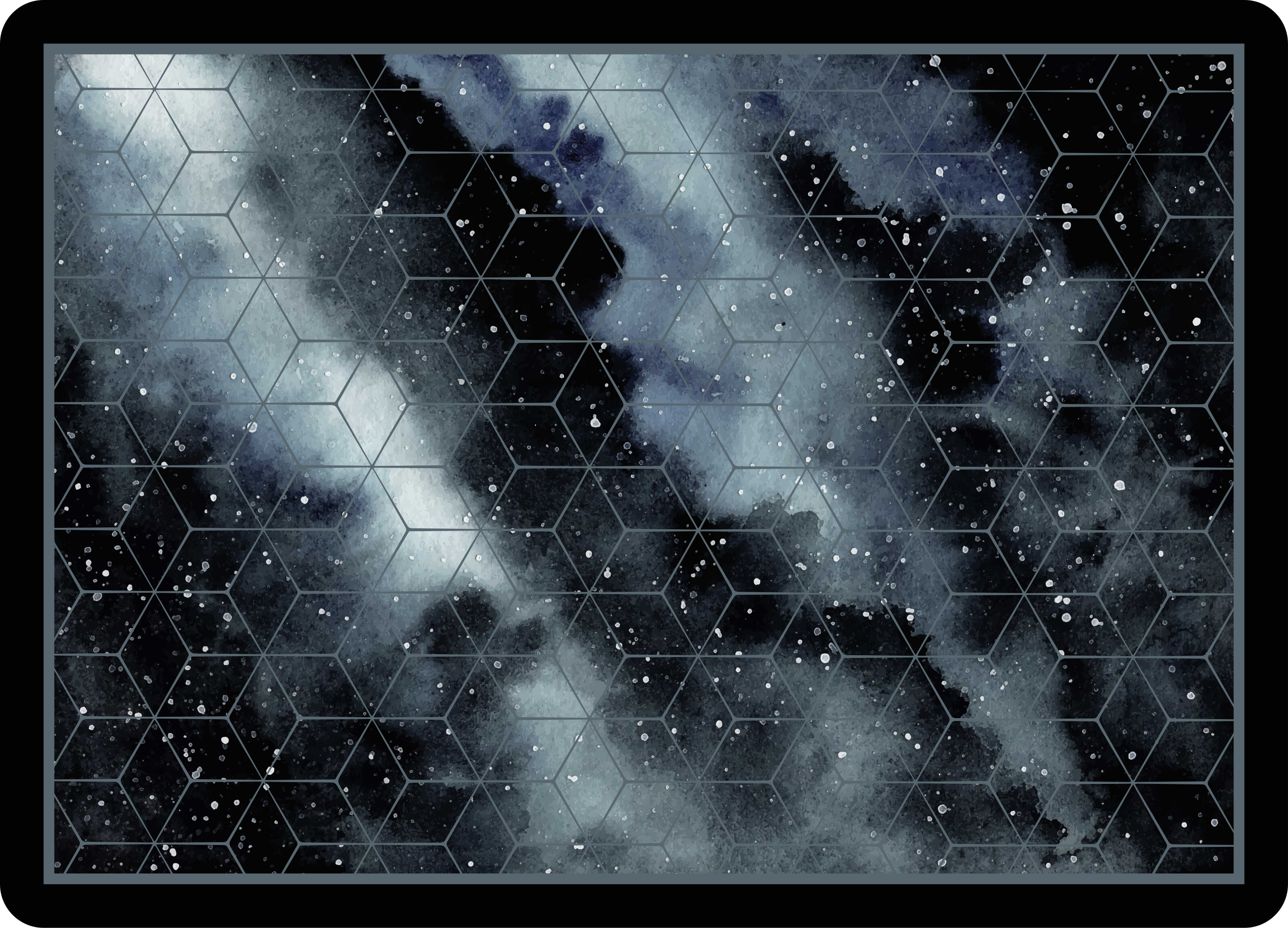 χαλί εφηβικής κρεβατοκάμαρας εξαγωνικό μοτίβο γαλαξία - TenStickers