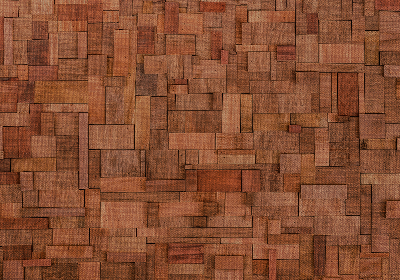 απομίμηση ξύλινων τούβλων χαλί βινυλίου με εφέ ξύλου - TenStickers