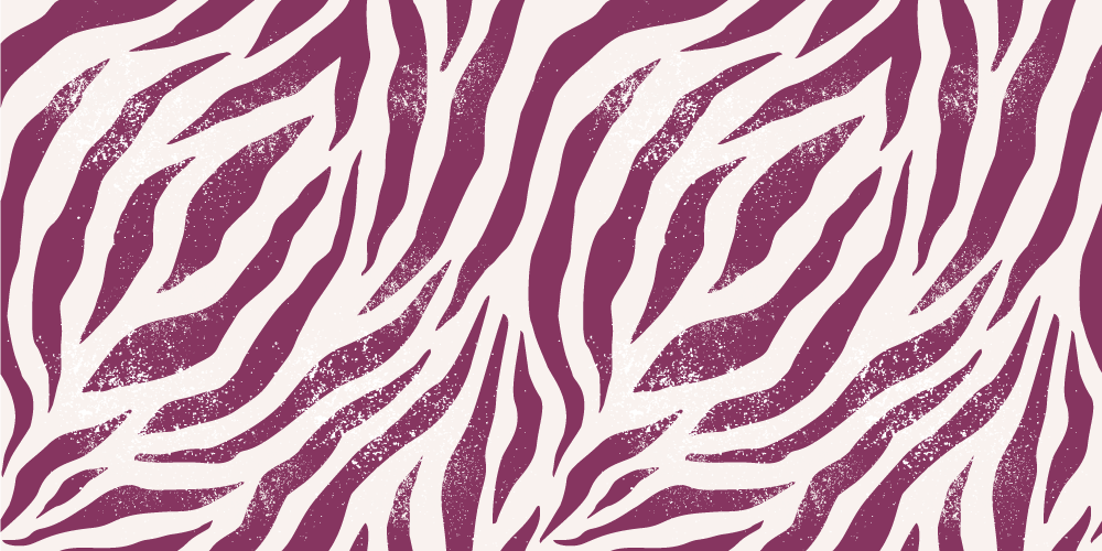 μοβ και λευκό χαλί ζώων μοτίβο ζέβρας - TenStickers