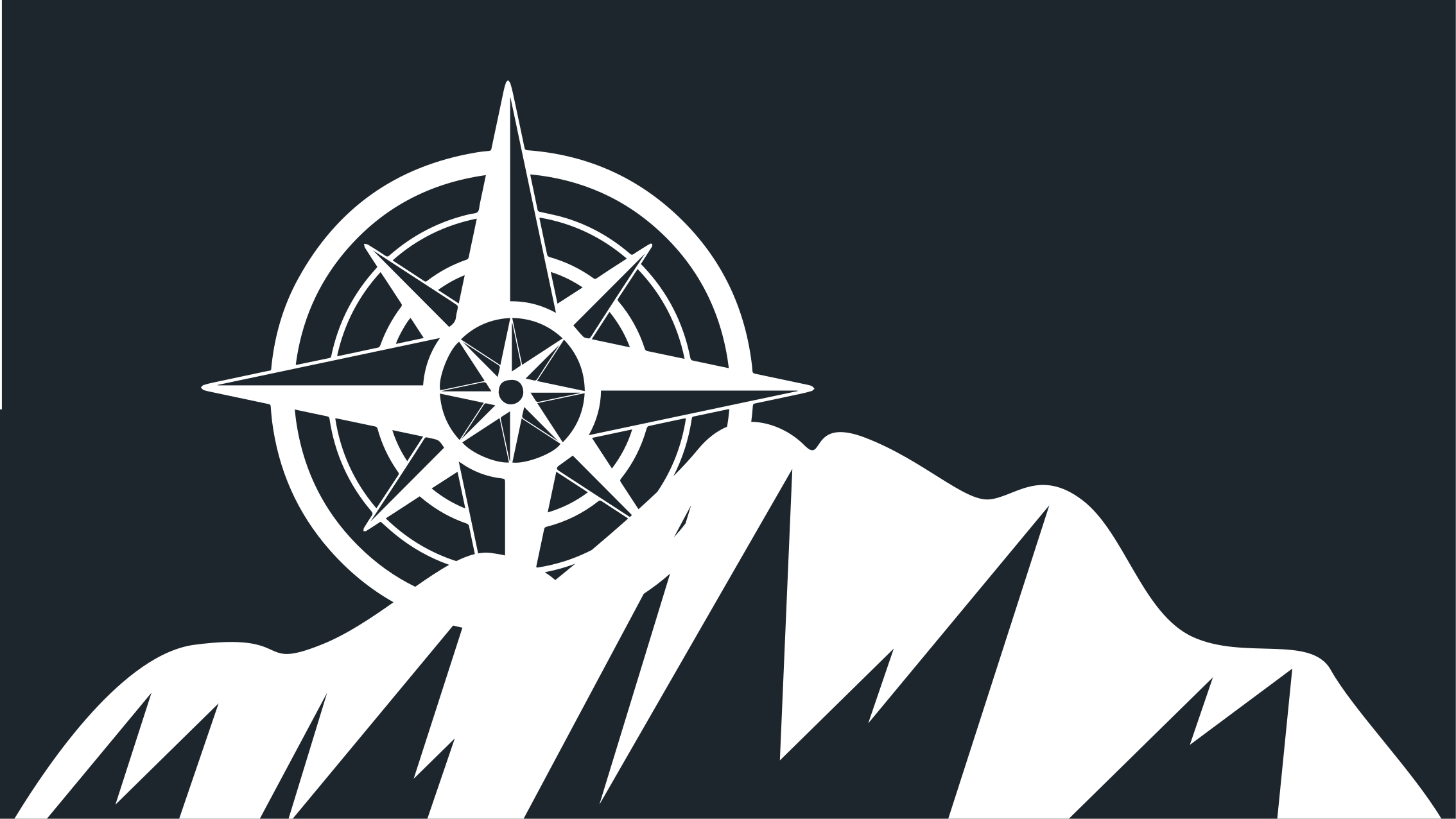 βουνά με πυξίδα μοντέρνο χαλί - TenStickers