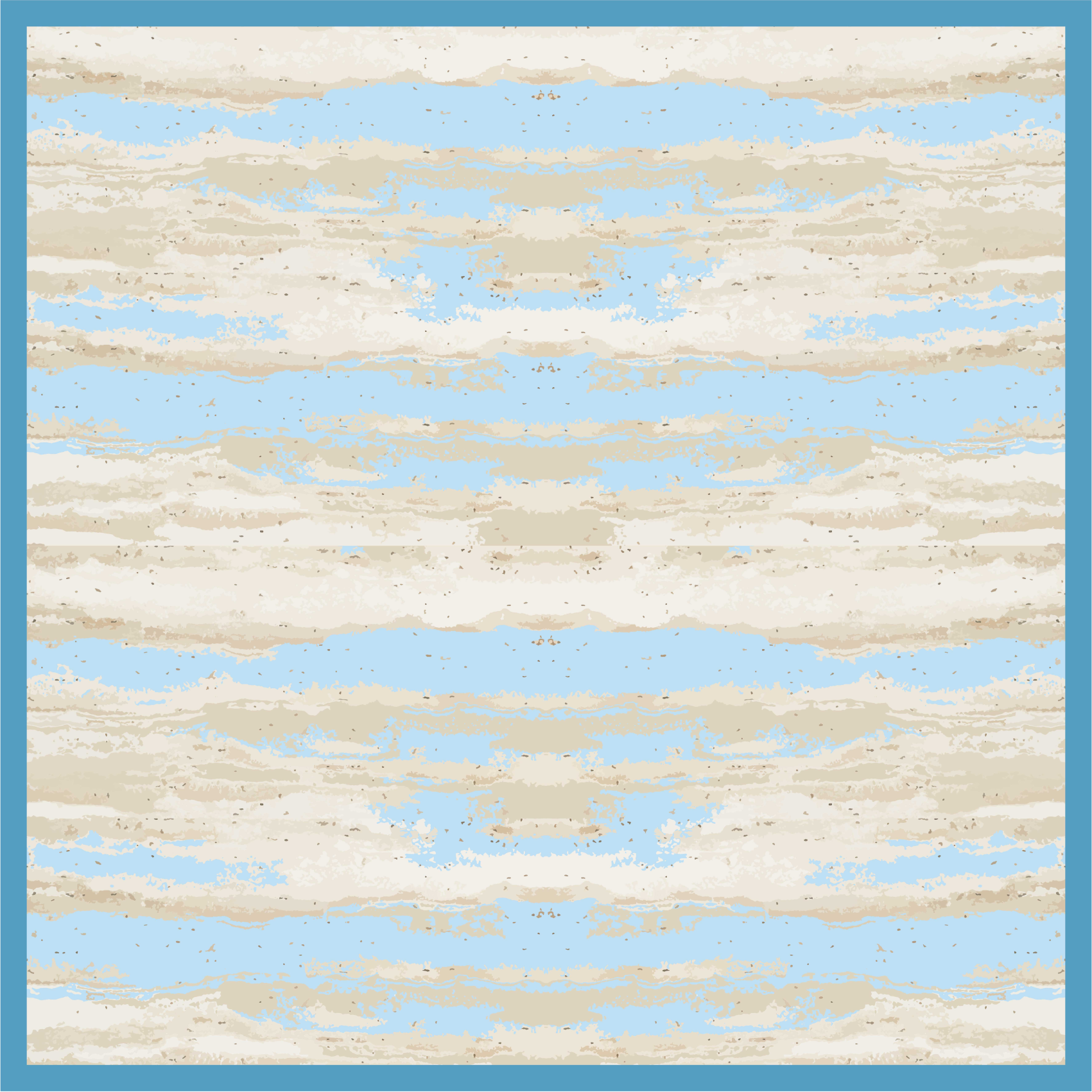 χρυσό και μπλε μαρμάρινο μοτίβο vintage χαλί - TenStickers