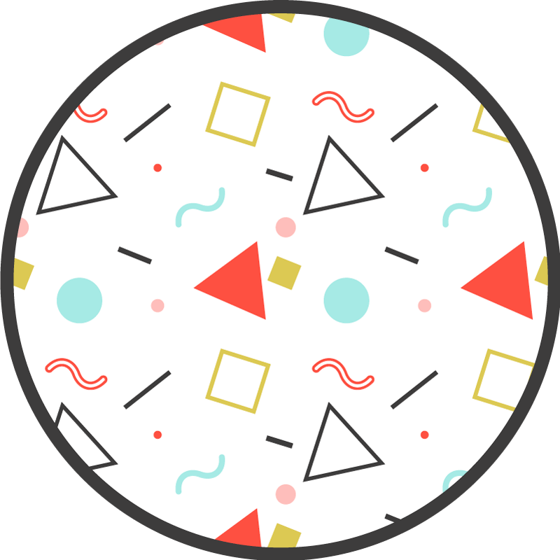 πολύχρωμα γεωμετρικά μοτίβα γεωμετρικά χαλιά - TenStickers