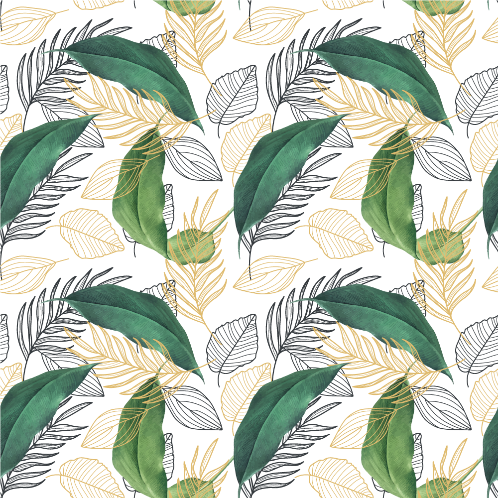 φύλλα με σχέδια τέχνης λουλουδάτο χαλί - TenStickers