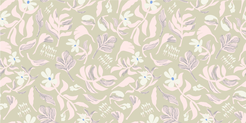 αλεσμένα φύλλα σχήματα λουλουδάτο χαλί - TenStickers