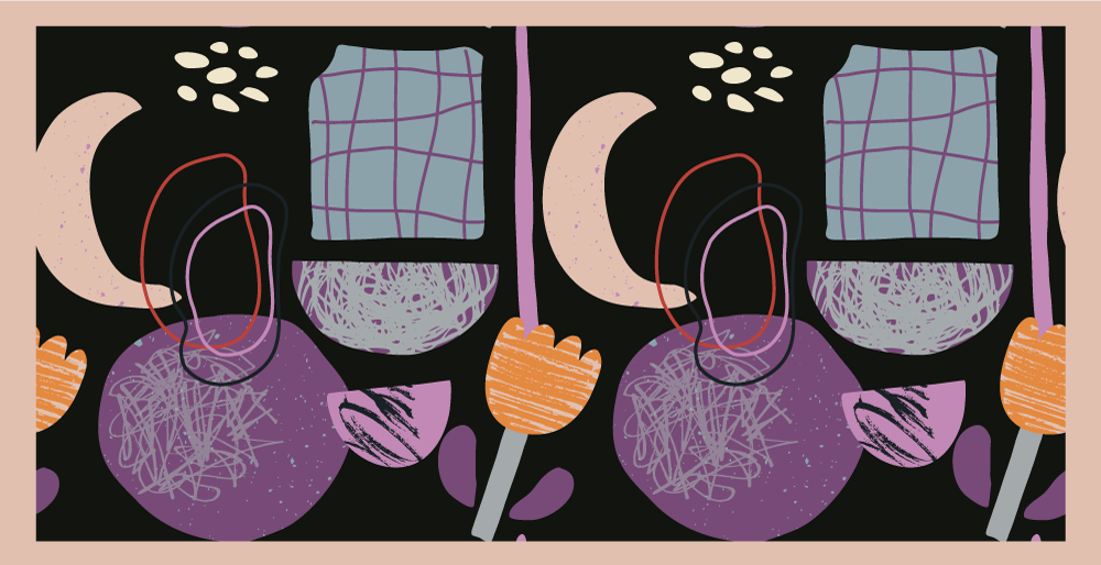 μοντέρνο χαλί νυχτερινά γεωμετρικά στοιχεία - TenStickers