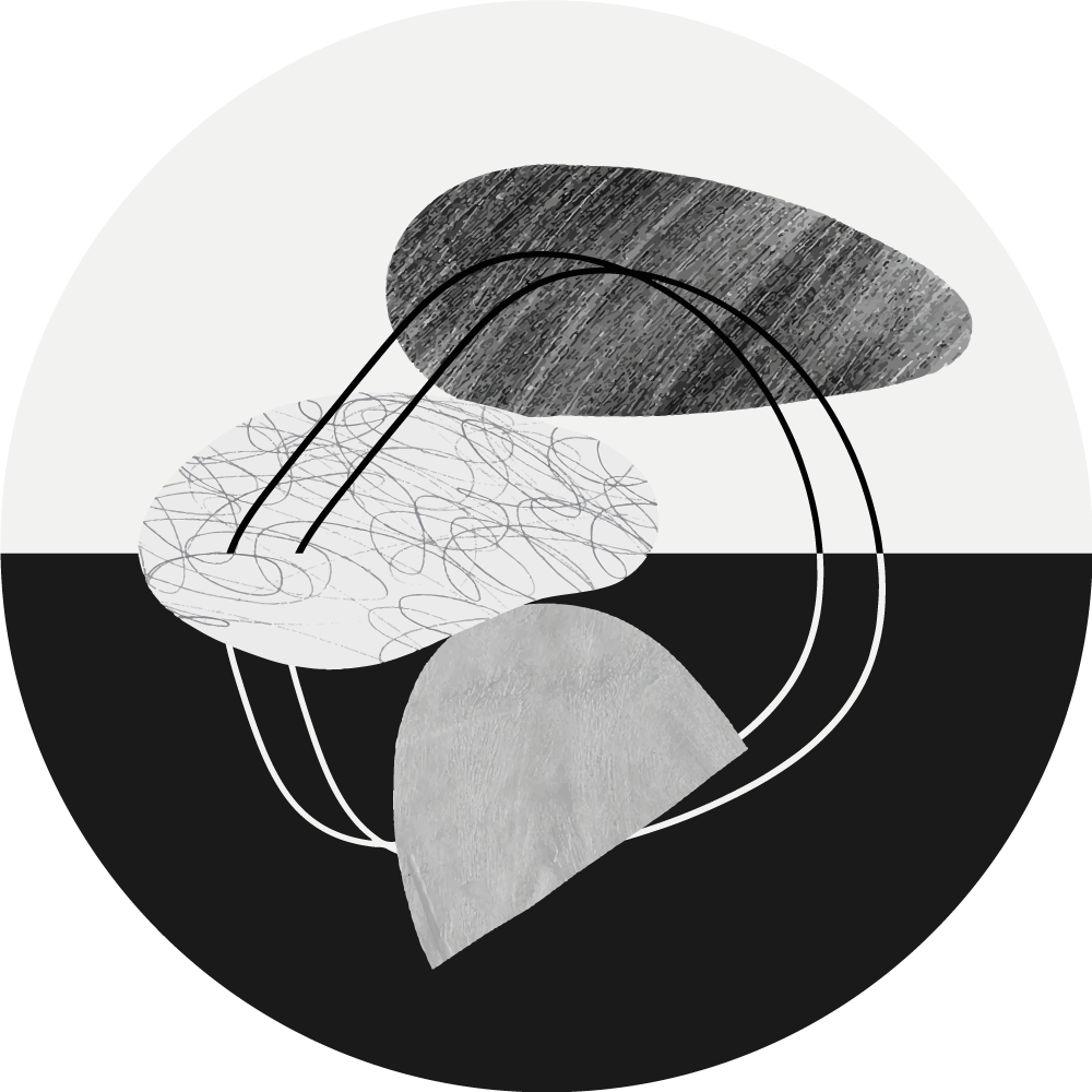 ασπρόμαυρη πέτρα αφηρημένη μοντέρνο χαλί - TenStickers