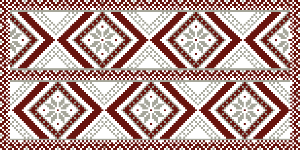 σκανδιναβικές νιφάδες χιονιού κόκκινα γκρι γεωμετρικά χαλιά - TenStickers