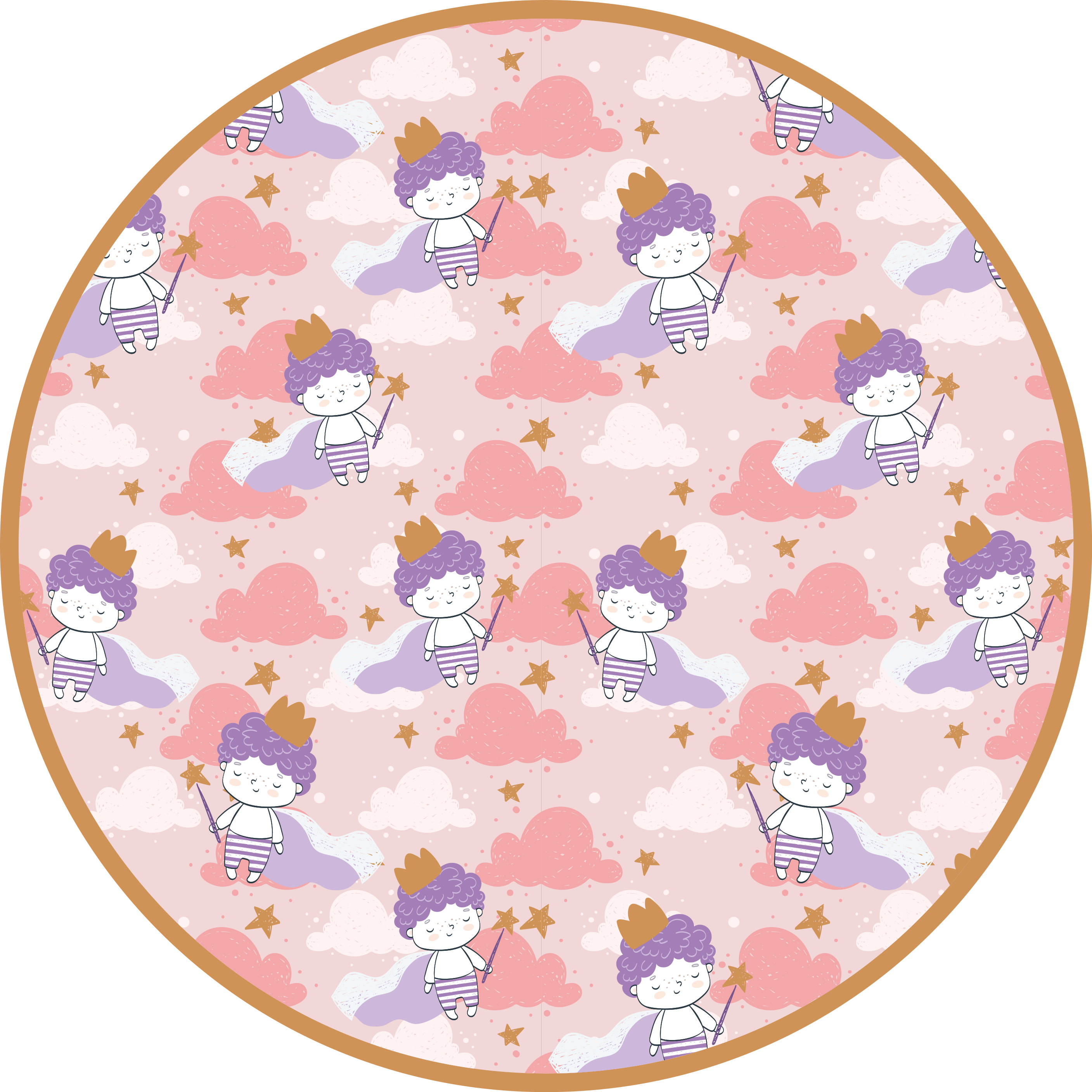 παιδικό χαλί δαπέδου μαγικό βασίλειο σύννεφων - TenStickers